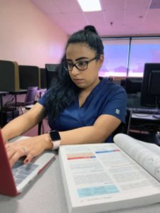 Medical Biller and Coder student studies